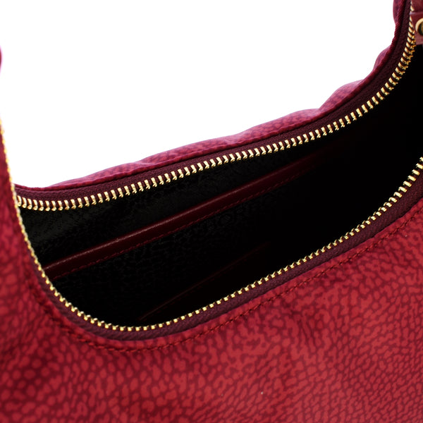 Borbonese - Twinnie Small Merlot Hobo Bag - 91010124X95 - MERLOT