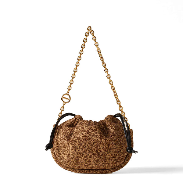 Borbonese - Mini Bag Coquille OP Naturale in suede - 91010115684 - OP/NATURALE