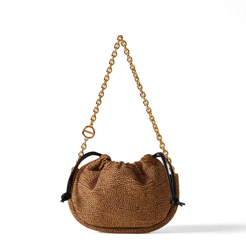 Borbonese - Mini Bag Coquille OP Naturale in suede - 91010115684 - OP/NATURALE