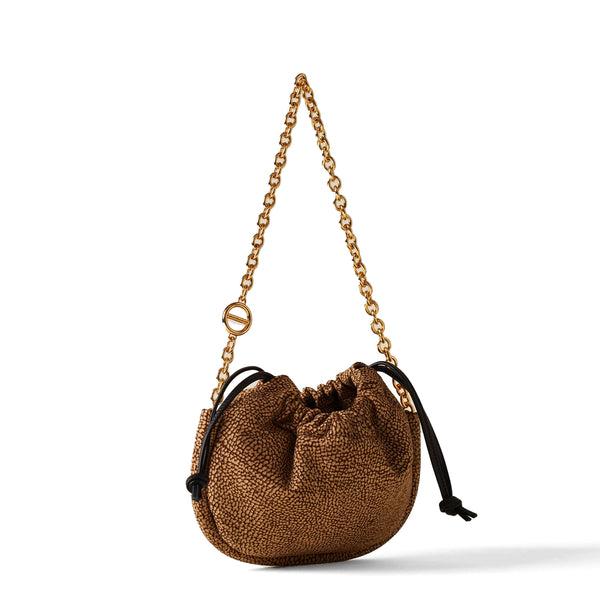 Borbonese - Mini Bag Coquille OP Naturale in suede - 91010115684 - OP/NATURALE