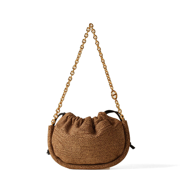 Borbonese - Mini Bag Coquille OP Naturale in suede - 91010115684 - OP/NATURALE
