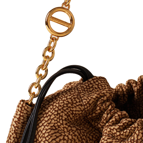 Borbonese - Mini Bag Coquille OP Naturale in suede - 91010115684 - OP/NATURALE