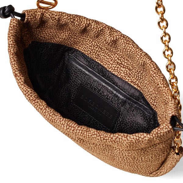Borbonese - Mini Bag Coquille OP Naturale in suede - 91010115684 - OP/NATURALE