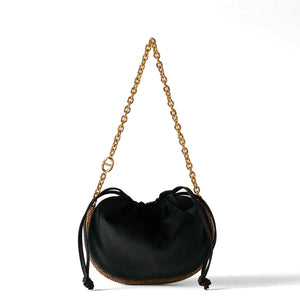 Borbonese - Coquille Nero OP Naturale Minibag - 910101150122 - NERO/OP/NATURALE