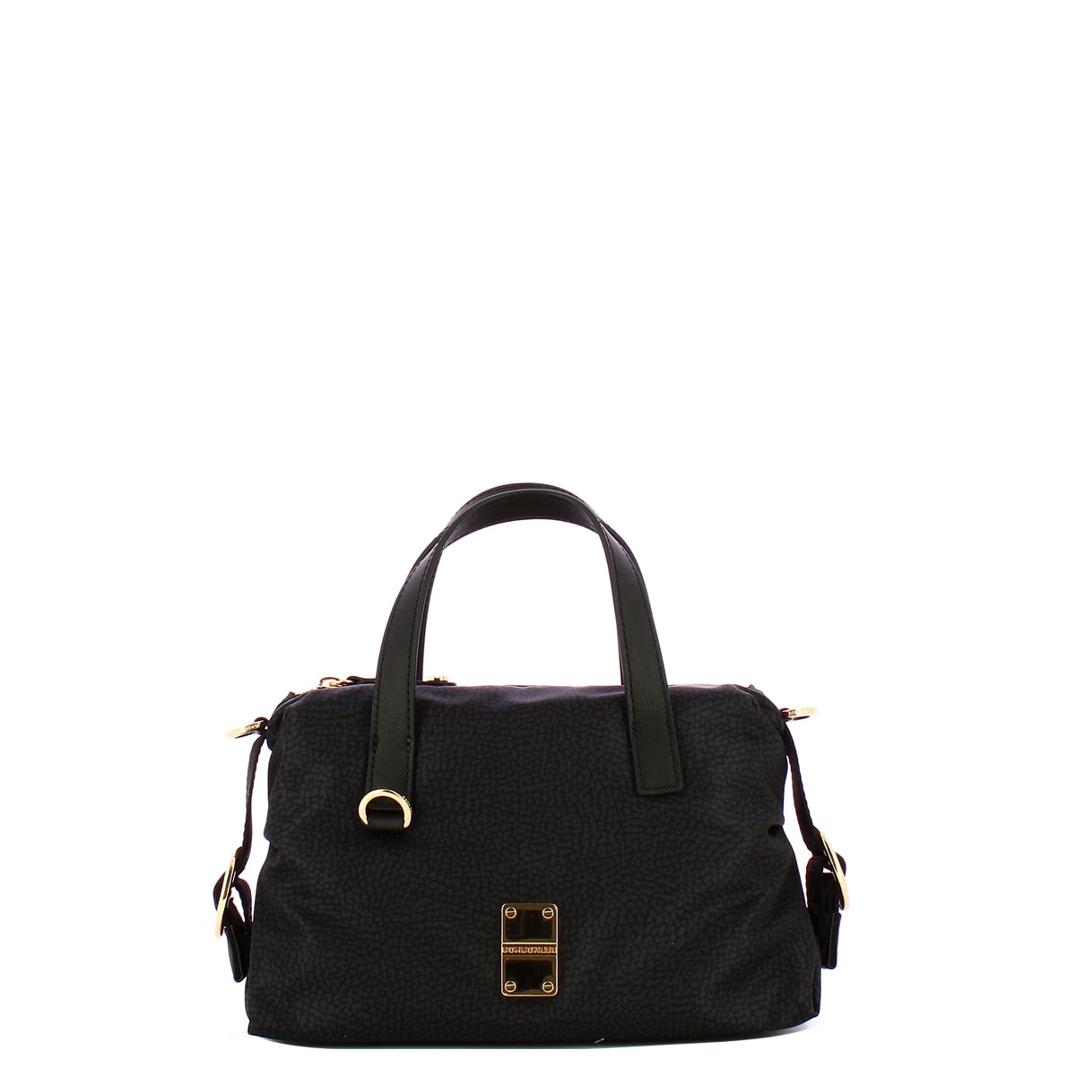 Borbonese - Bauletto Mini OP Naturale Dark Black - 91010042AH1 - DARK/BLACK