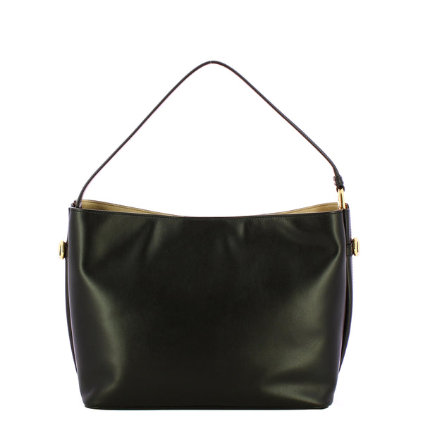 Borbonese - Bridle Medium Nero OP Naturale Bucket Bag - 91010105AU5 - NERO/OP/NATURALE