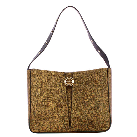 Borbonese - Borsa Secchiello Small OP Naturale Nero - 910101320098 - OP/NATURALE/NERO