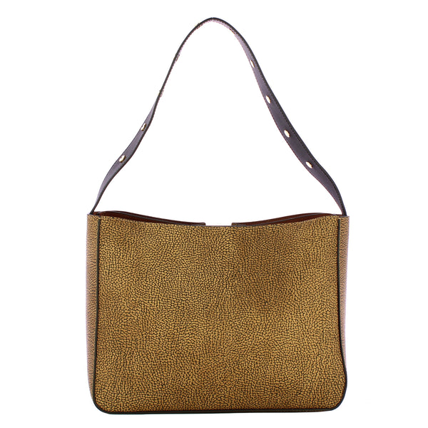Borbonese - Borsa Secchiello Small OP Naturale Nero - 910101320098 - OP/NATURALE/NERO