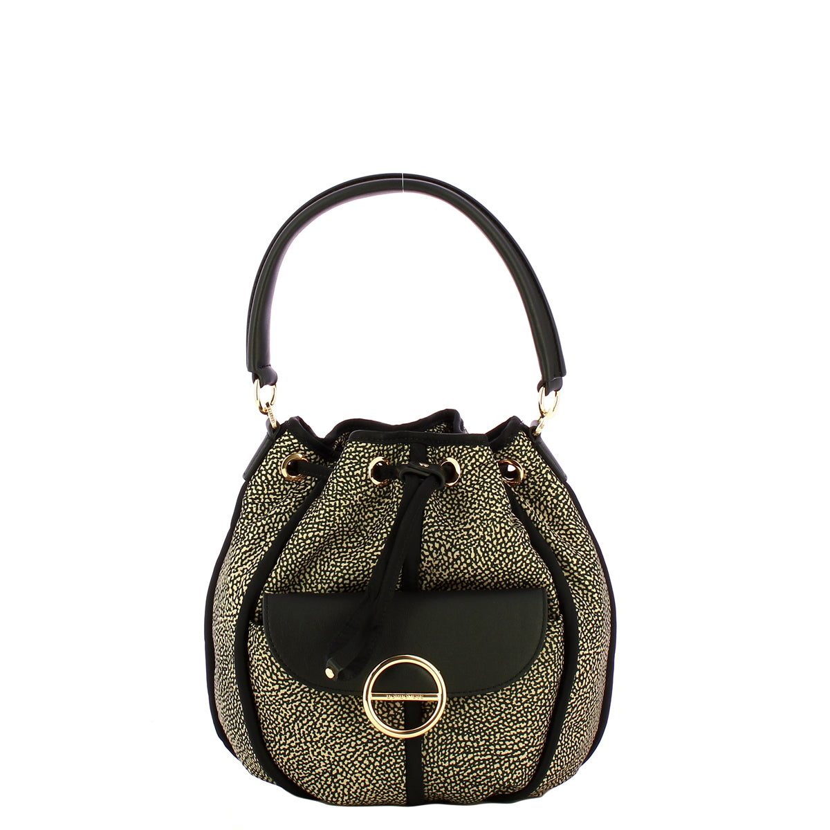 Borbonese - Secchiello Cottage Small OP Naturale Nero - 91010121AJ0 - OP/NATURALE/NERO