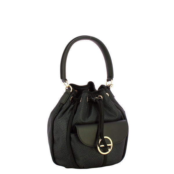 Borbonese - Secchiello Cottage Small Dark Black - 91010121AJ0 - DARK/BLACK