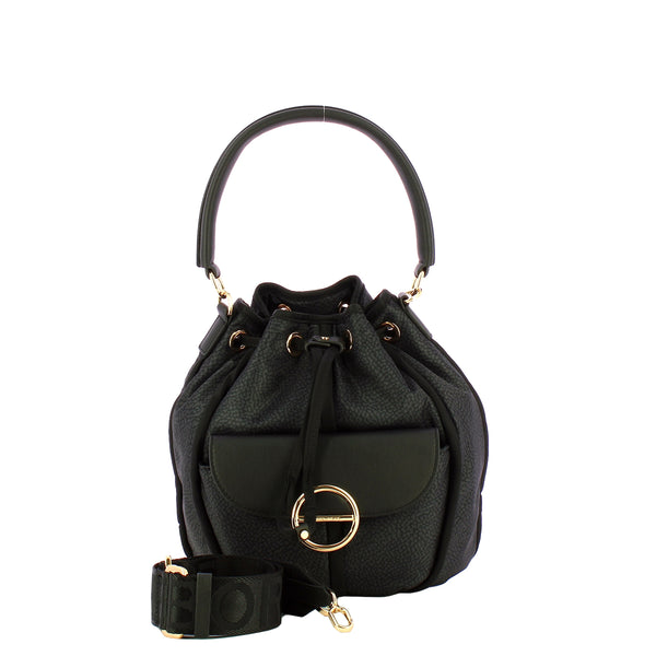 Borbonese - Secchiello Cottage Small Dark Black - 91010121AJ0 - DARK/BLACK