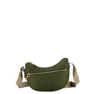 Borbonese - Mini Luna Bag with pocket in recycled nylon Alloro - 934137I15 - ALLORO