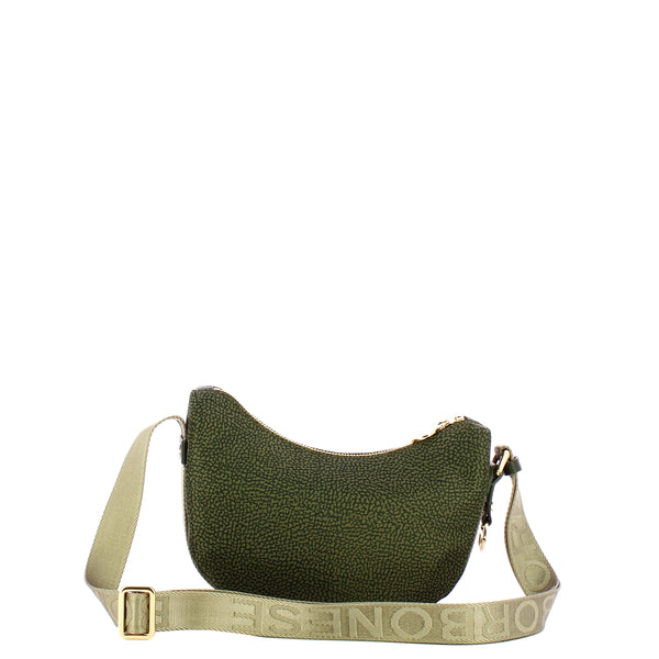 Borbonese - Mini Luna Bag with pocket in recycled nylon Alloro - 934137I15 - ALLORO