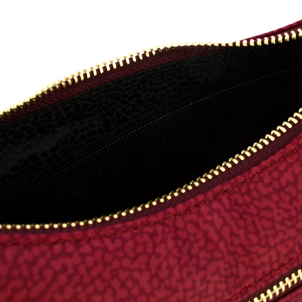 Borbonese - Mini Luna Bag with pocket in recycled nylon Merlot - 934137I15 - MERLOT