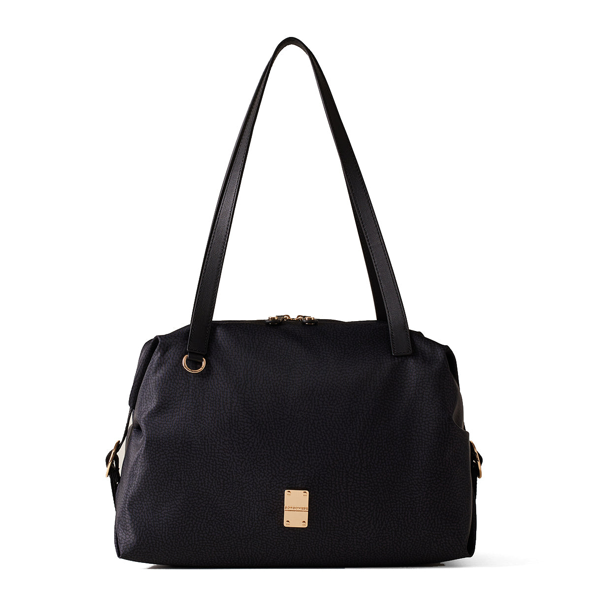 Borbonese - Borsa shopping Medium Dark Black - 91010043AH1 - DARK/BLACK