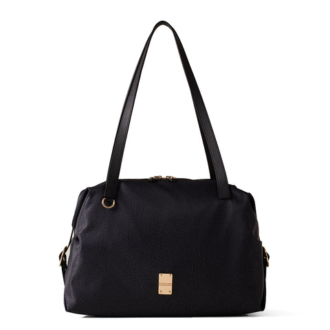 Borbonese - Borsa shopping Medium Dark Black - 91010043AH1 - DARK/BLACK
