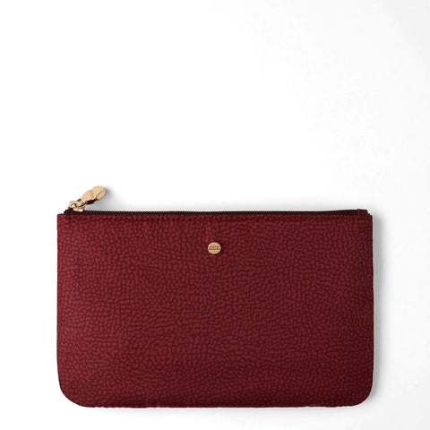 Borbonese - Pouch for documents in recycled Nylon Merlot - 930118I15 - MERLOT