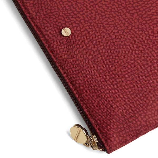 Borbonese - Pouch for documents in recycled Nylon Merlot - 930118I15 - MERLOT