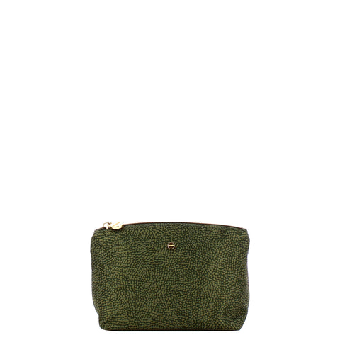 Borbonese - Medium Pouch in Recycled Fabric Alloro - 932029I15 - ALLORO