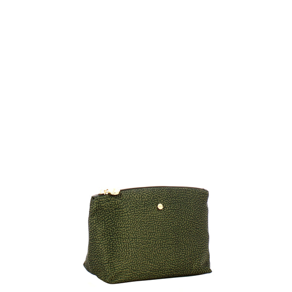 Borbonese - Medium Pouch in Recycled Fabric Alloro - 932029I15 - ALLORO
