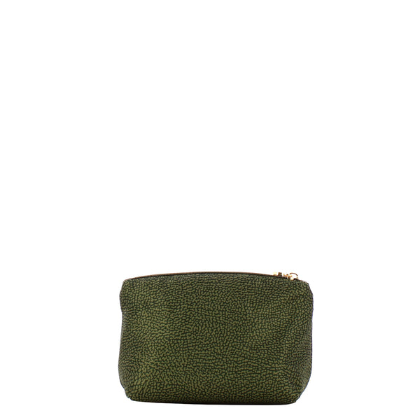 Borbonese - Medium Pouch in Recycled Fabric Alloro - 932029I15 - ALLORO