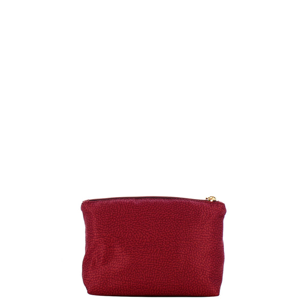Borbonese - Medium Pouch in Recycled Fabric Merlot - 932029I15 - MERLOT