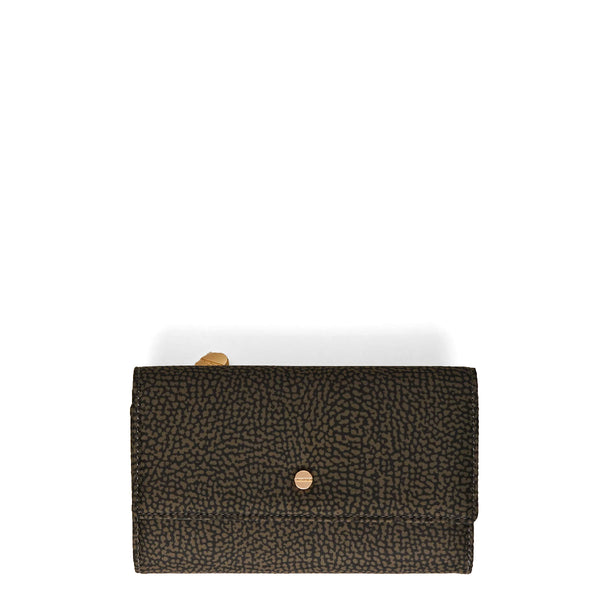 Borbonese - Medium RFID Alloro Wallet in recycled fabric - 930115I15 - ALLORO