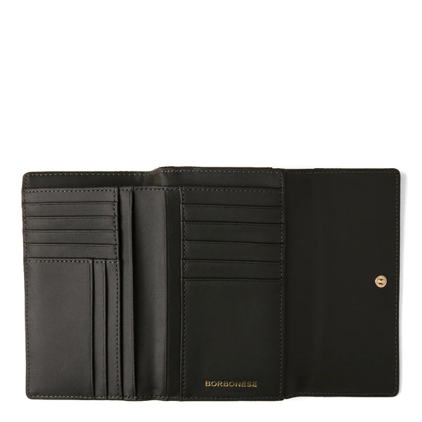 Borbonese - Medium RFID Alloro Wallet in recycled fabric - 930115I15 - ALLORO