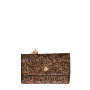 Borbonese - Medium RFID Wallet in coated fabric OP Naturale Nero - 920057220 - OP/NATURALE/NERO