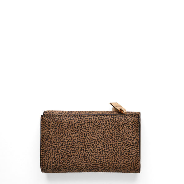 Borbonese - Medium RFID Wallet in coated fabric OP Naturale Nero - 920057220 - OP/NATURALE/NERO