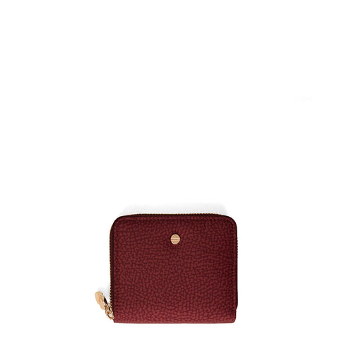 Borbonese - Zip Around Medium Wallet with RFID in recycled nylon Merlot - 930156I15 - MERLOT