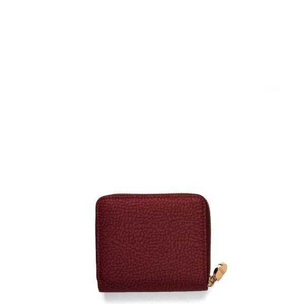 Borbonese - Zip Around Medium Wallet with RFID in recycled nylon Merlot - 930156I15 - MERLOT