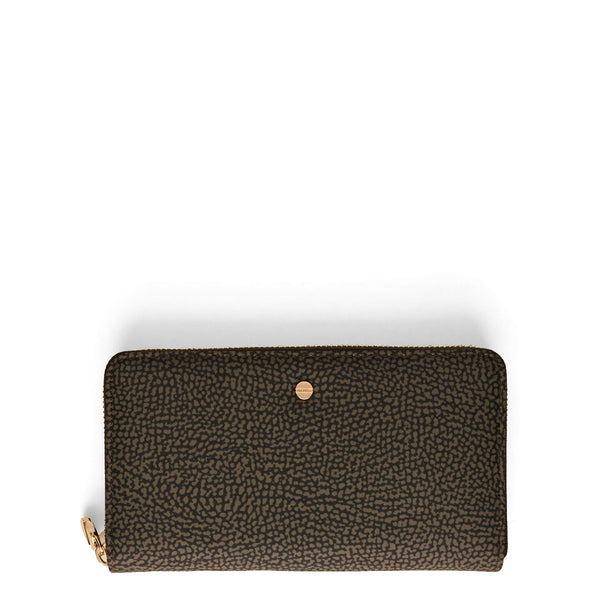 Borbonese - Zip Around Wallet with RFID in recycled nylon Alloro - 930155I15 - ALLORO