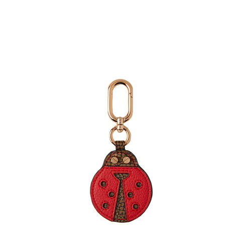 Borbonese - Portachiavi Coccinella OP Naturale Rosso Corallo - 910757223 - OP/NATURALE/ROSSO/CORALLO