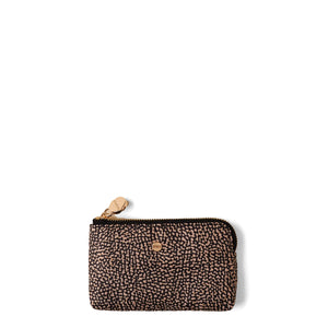 Borbonese - Keychain Pouch OP Naturale Nero - 91020001I15 - OP/NATURALE/NERO