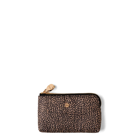 Borbonese - Keychain Pouch OP Naturale Nero - 91020001I15 - OP/NATURALE/NERO