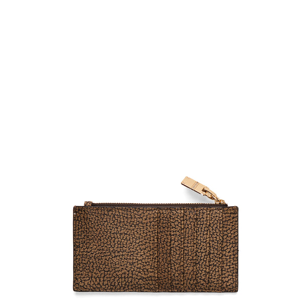 Borbonese - Coated Fabric Card Holder OP Naturale - 900131203 - OP/NATURALE