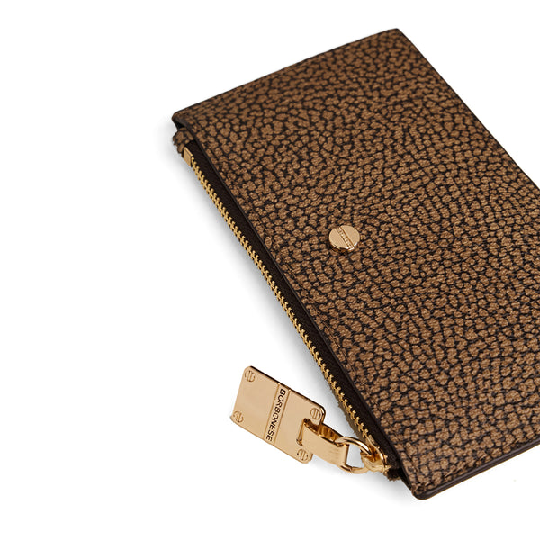 Borbonese - Coated Fabric Card Holder OP Naturale - 900131203 - OP/NATURALE