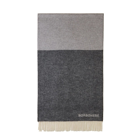 Borbonese - Stola misto cotone Bianco Grigio Nero - 910600480129 - BIANCO/GRIGIO/NERO