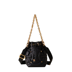 Borbonese - Secchiello Mini Rondo' Nero OP Naturale - 910101570099 - NERO/OP/NATURALE