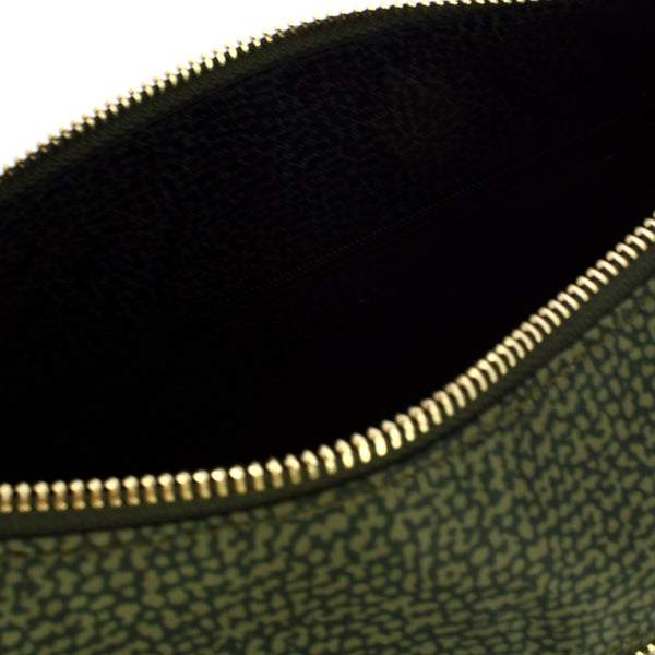 Borbonese - Luna Bag Small with pocket in Recycled Nylon Alloro - 934107I15 - ALLORO