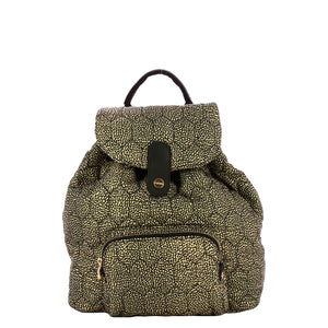 Borbonese - Zaino Medium OP Naturale Nero - 91010128AH1 - OP/NATURALE/NERO