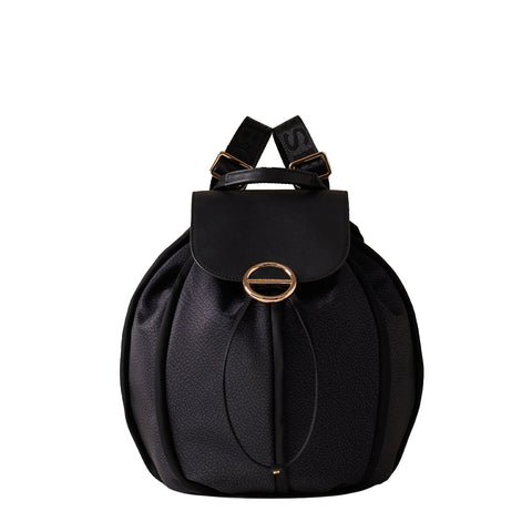 Borbonese - Zaino Medium Cottage Dark Black - 91010122AJ0 - DARK/BLACK