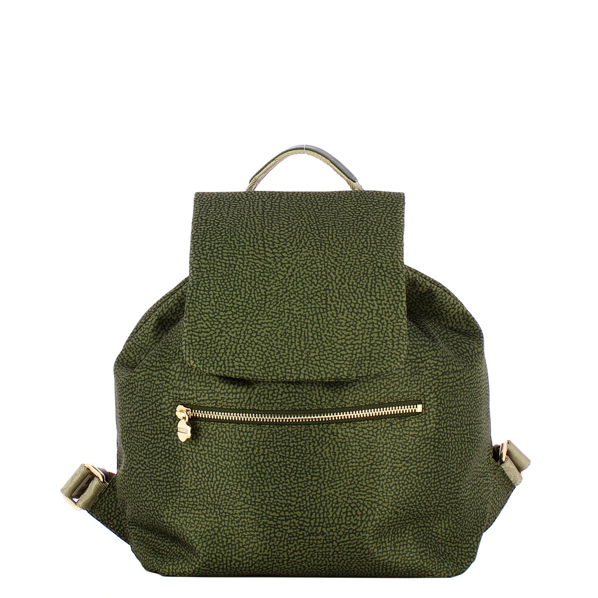 Borbonese - Medium Backpack in Recycled Nylon Riciclato Alloro - 934486I15 - ALLORO