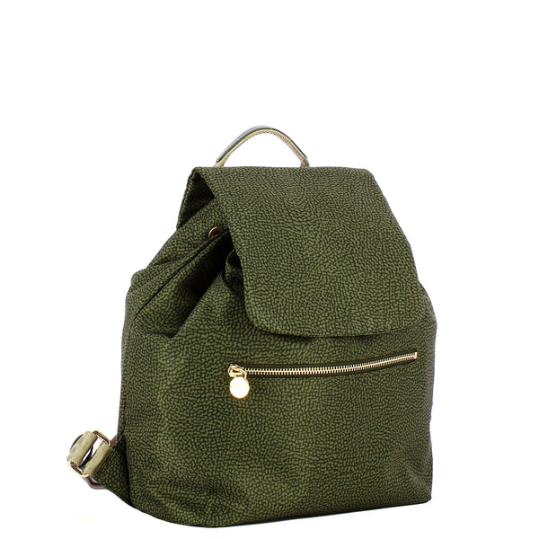Borbonese - Medium Backpack in Recycled Nylon Riciclato Alloro - 934486I15 - ALLORO