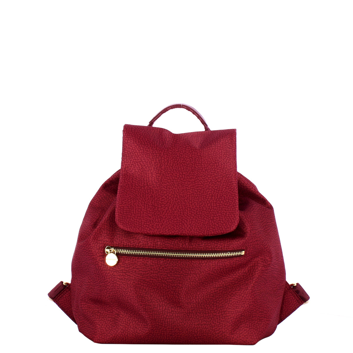 Borbonese - Medium Backpack in Recycled Nylon Riciclato Merlot - 934486I15 - MERLOT