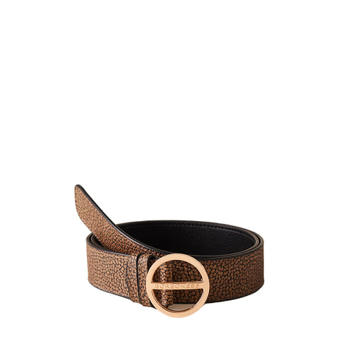 Borbonese - Cintura Vite OP Naturale Nero - 901035223 - OP/NATURALE/NERO