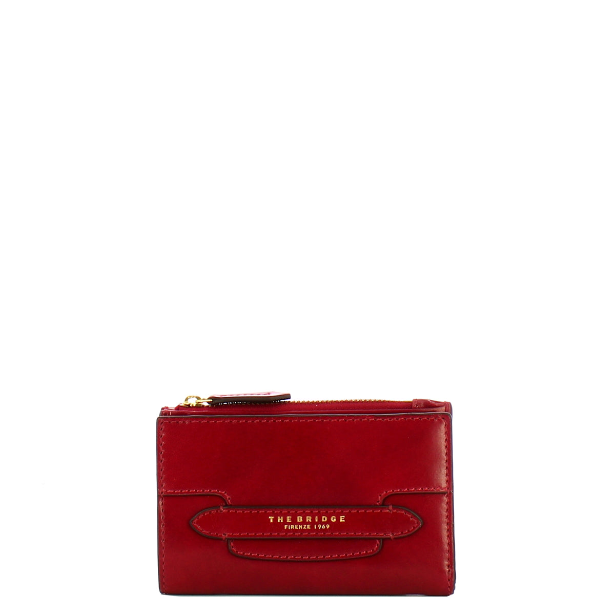 The Bridge - Lucrezia Medium Rosso Ribes Wallet - 01791301 - ROSSO/RIBES/ABB.ORO