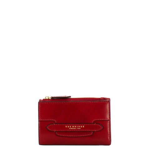 The Bridge - Lucrezia Medium Rosso Ribes Wallet - 01791301 - ROSSO/RIBES/ABB.ORO