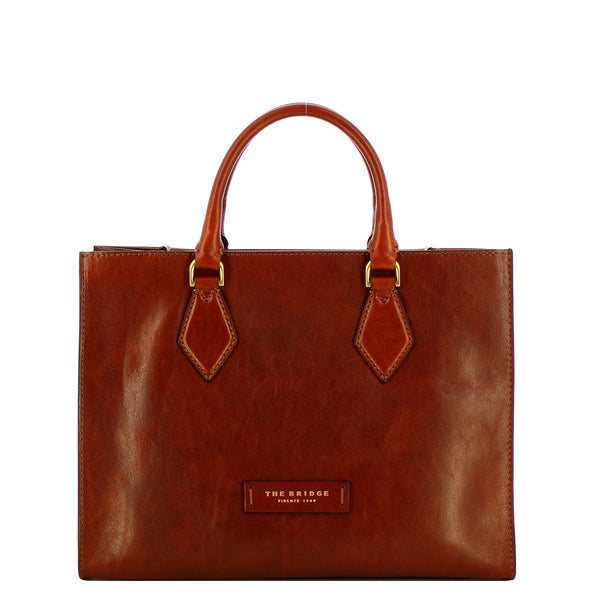 The Bridge - Ida Large Marrone Handbag - 04101501 - MARRONE/14/ORO